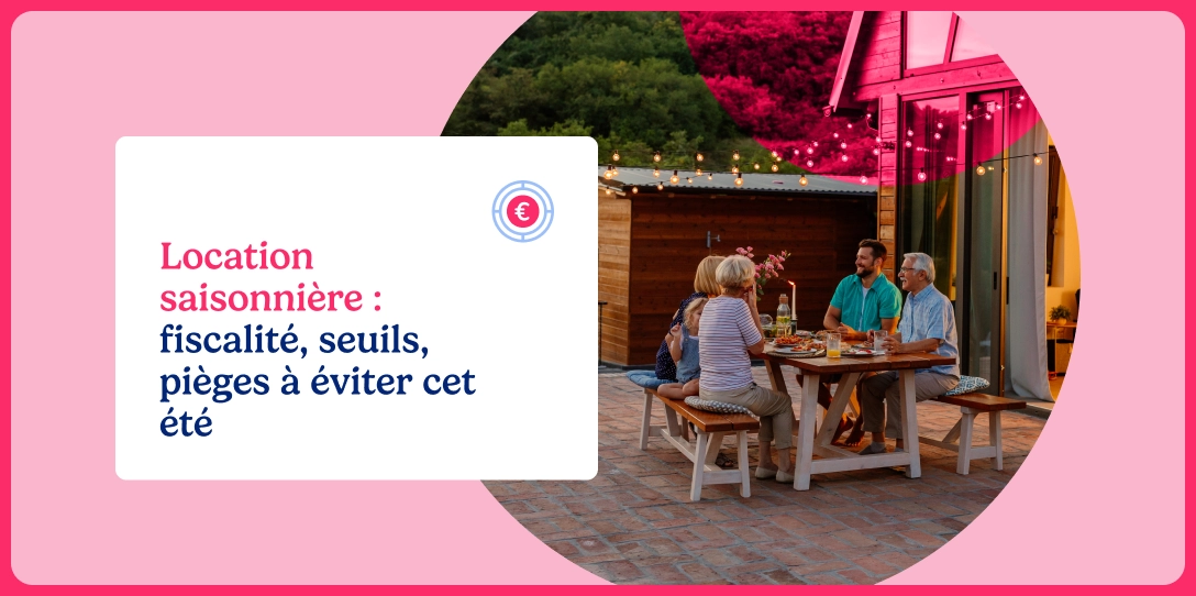 Repas convivial en famille autour d’une location saisonnière en été, illustration de la fiscalité et des conseils du cabinet JARIGE à Pau.